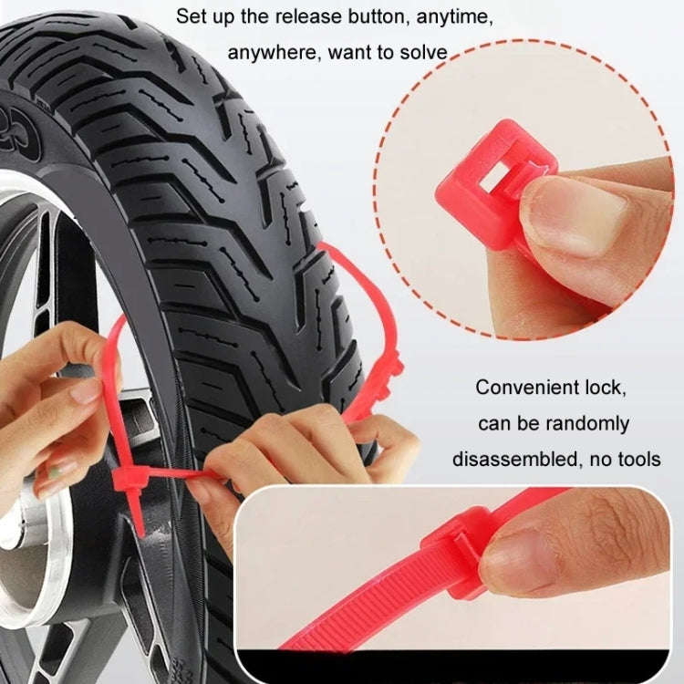 5pcs/Set Motorcycle Electric Two-Wheeler Non-Damaging Anti-Skid Chain Ties(Black)
