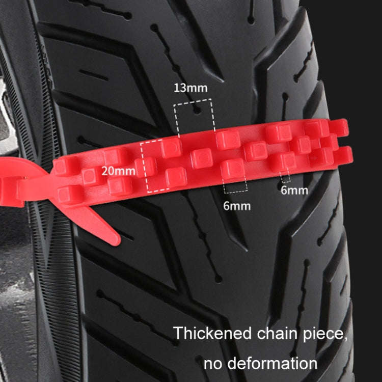 5pcs/Set Motorcycle Electric Two-Wheeler Non-Damaging Anti-Skid Chain Ties(Black)