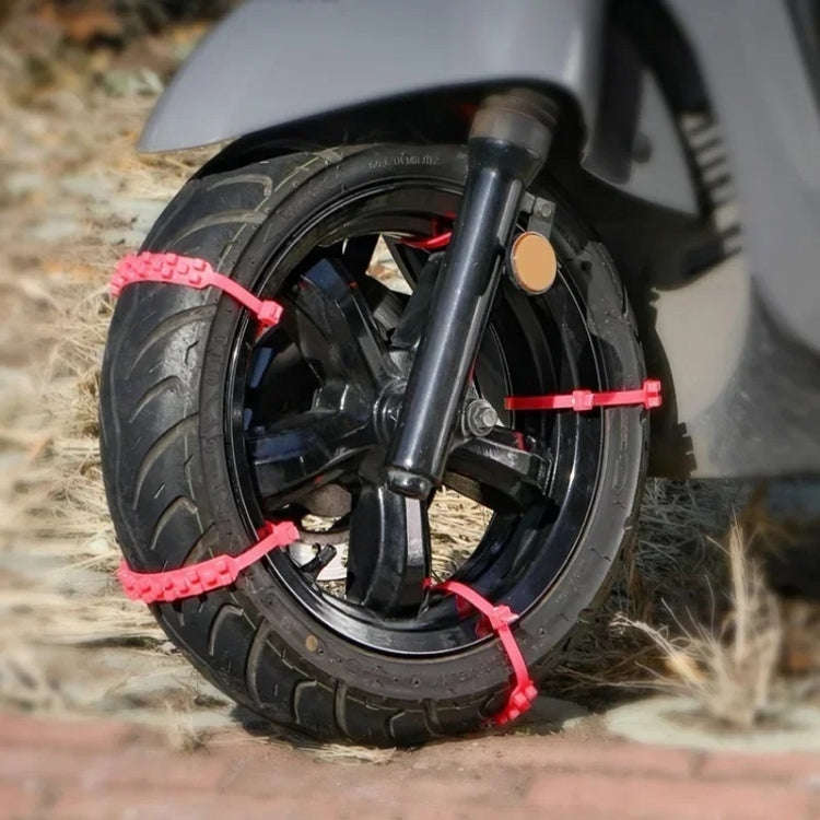 5pcs/Set Motorcycle Electric Two-Wheeler Non-Damaging Anti-Skid Chain Ties(Black)