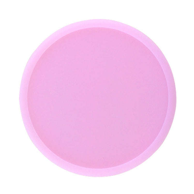 Round Luminous Silicone Coaster Thermal Insulation Cushion Anti-Scald Glowing Coffee Coasters(Pink)