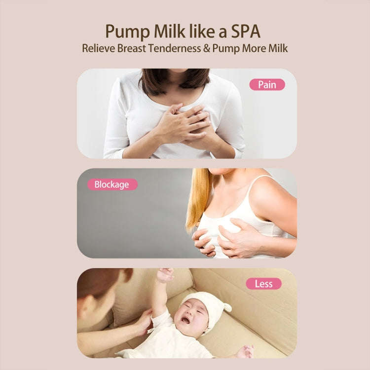 LCD Screen Smart Large Capacity Portable USB Charging Wearable Massage Breast Pump(S32)