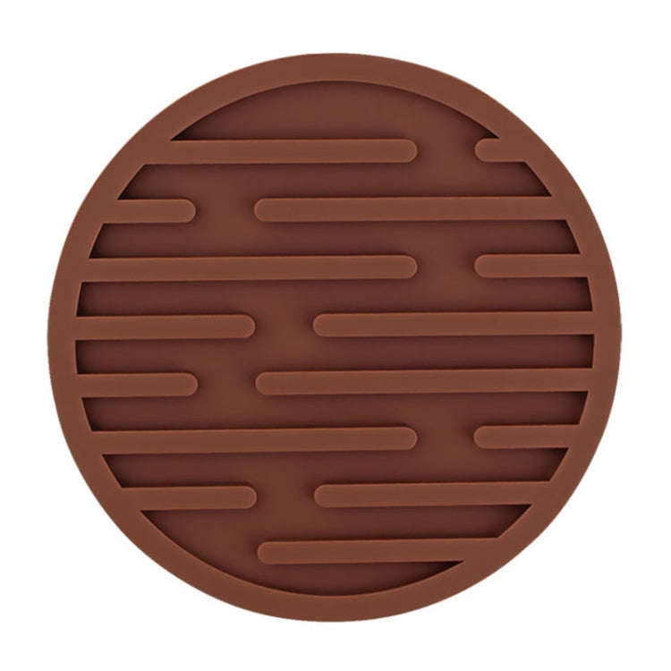 10cm Simple Round Thickened Silicone Coaster Anti-Slip Heat Insulation Anti-Scald Tea Cup Table M...