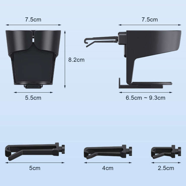 Multifunctional Car Air Conditioner Outlet Cup Holder Ashtray(Black)