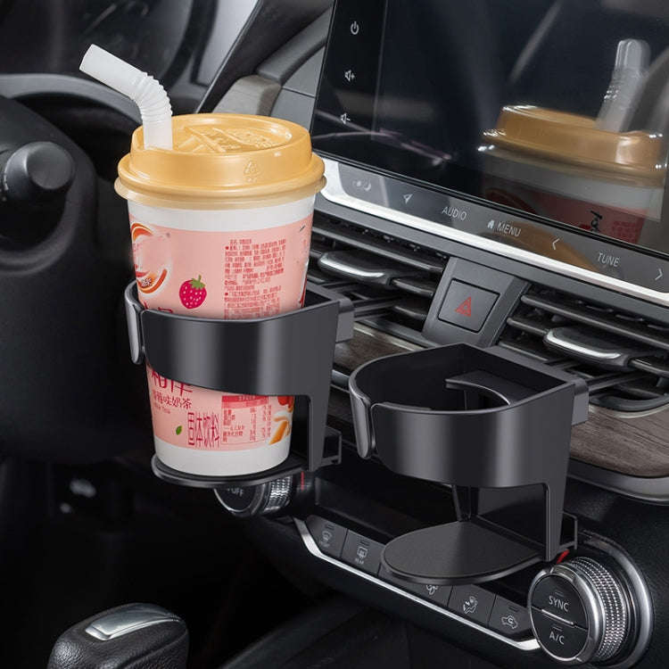 Multifunctional Car Air Conditioner Outlet Cup Holder Ashtray(Black)