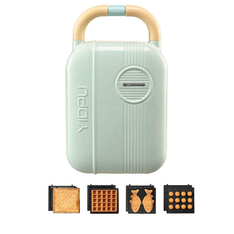 5 In 1 YIDPU Multifunctional Family Breakfast Maker Light Diet Sandwich Waffle Baker, CN Plug(Green)