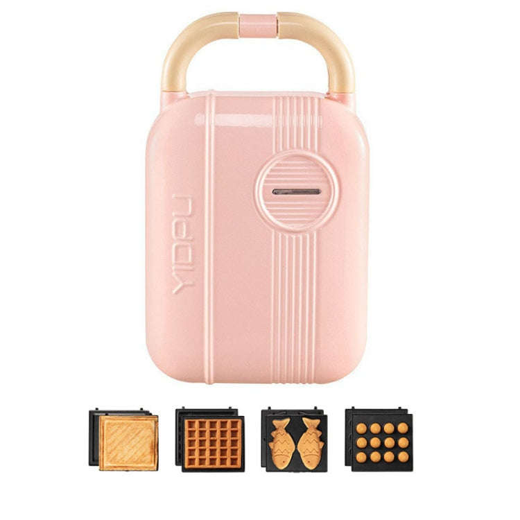 5 In 1 YIDPU Multifunctional Family Breakfast Maker Light Diet Sandwich Waffle Baker, CN Plug(Pink)