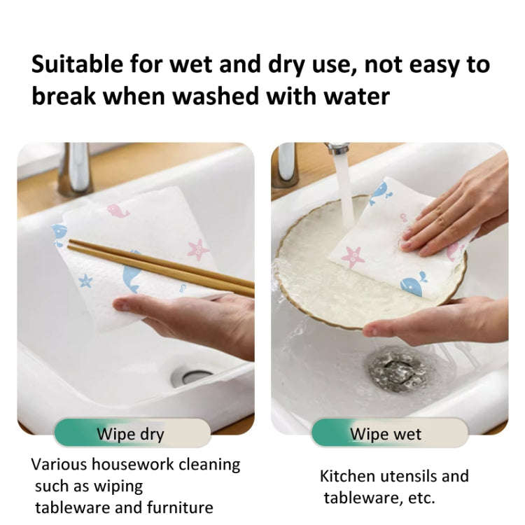 200pcs /Bag Hanging Disposable Rag Kitchen Wet And Dry Dual-use Dishcloths Towels