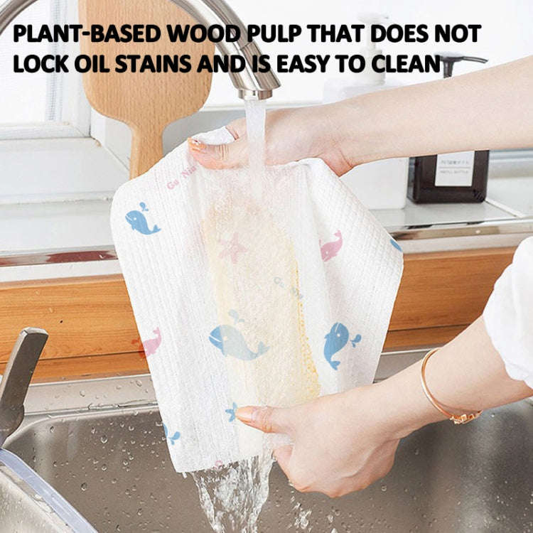 200pcs /Bag Hanging Disposable Rag Kitchen Wet And Dry Dual-use Dishcloths Towels