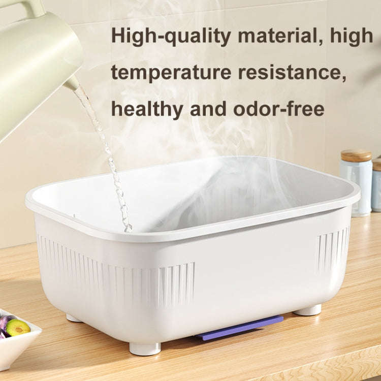 Household Dustproof Kitchen Tableware Storage Box Tableware Drain Rack, Spec: XL (Blue)