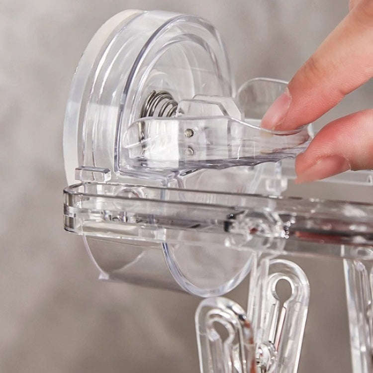 Suction Cup Clothes Rack Multi Clips Wall Mounted Indoor Outdoor Balcony Multifunctional Folding ...