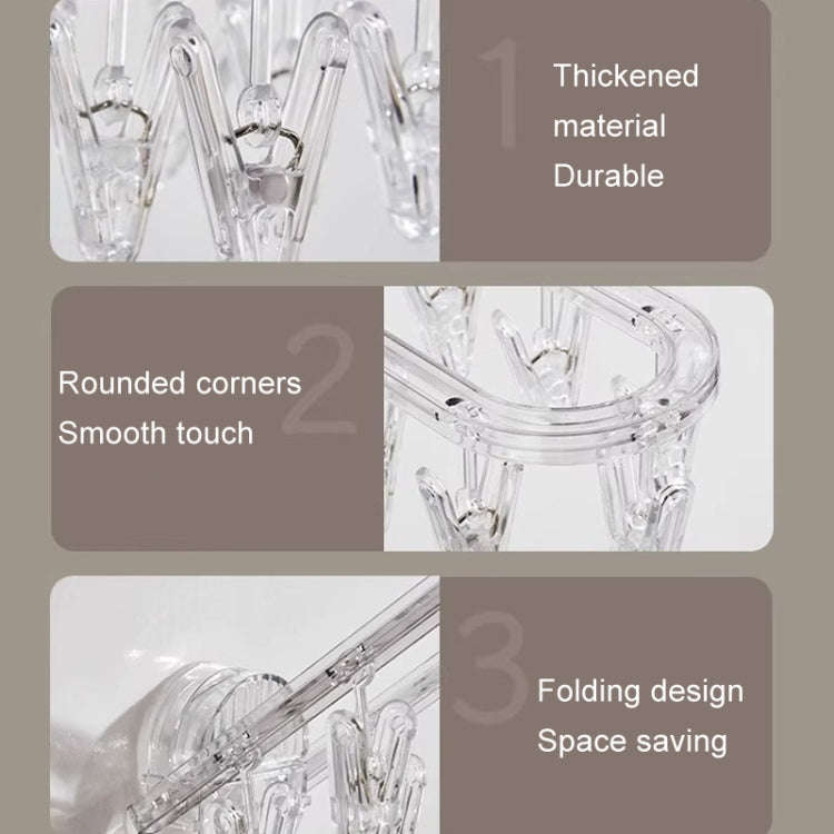 Suction Cup Clothes Rack Multi Clips Wall Mounted Indoor Outdoor Balcony Multifunctional Folding ...