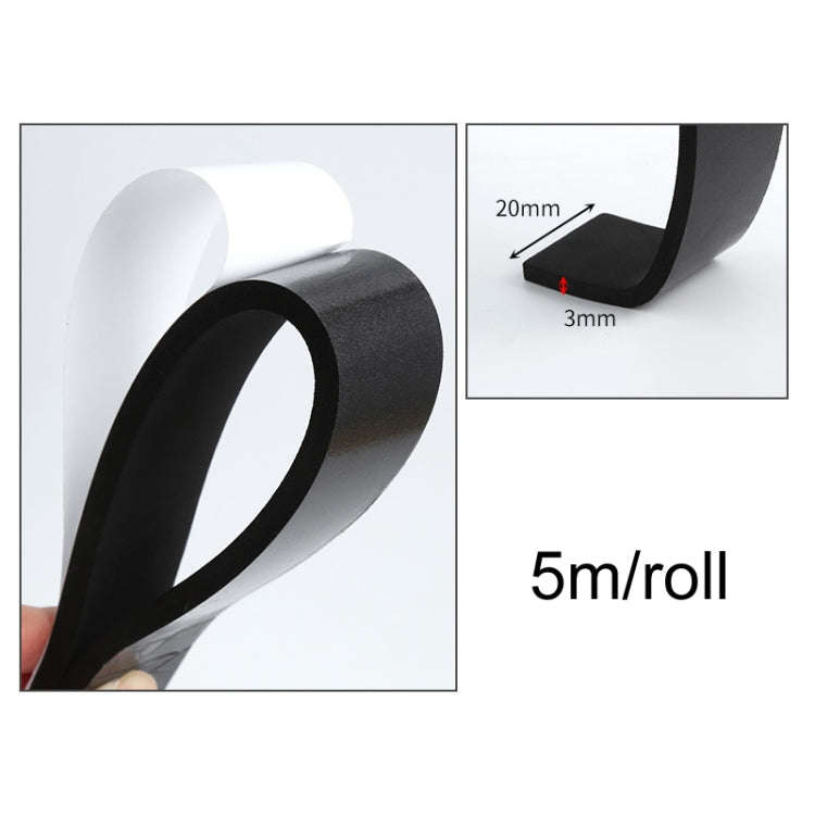 5m /Roll 2cm Width 3mm Thickness Foam Strips With Adhesive High Density Foam Closed Cell Tape Sea...