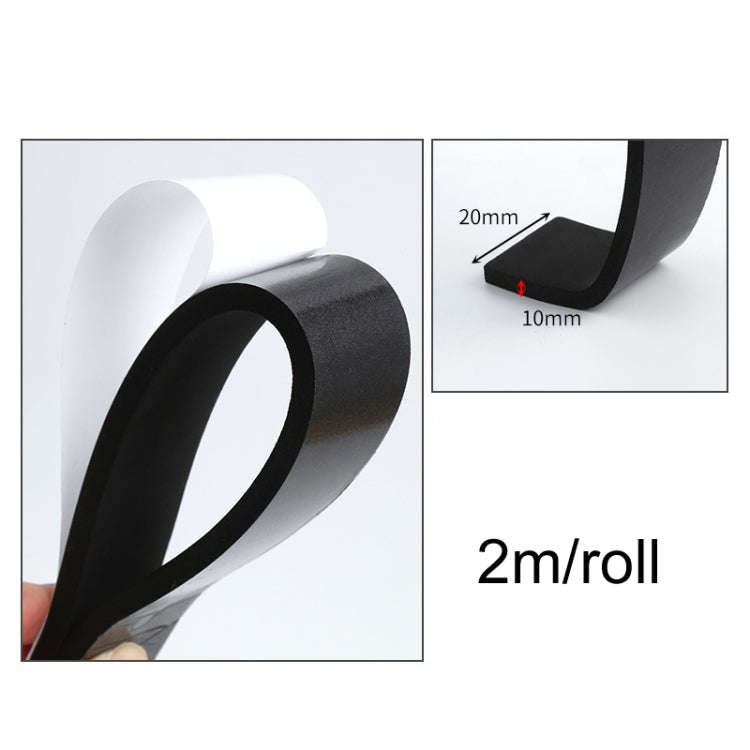 2m /Roll  2cm Width 10mm Thickness Foam Strips With Adhesive High Density Foam Closed Cell Tape S...