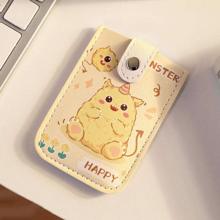 Pull-out Multi-card Slot ID Card Holder  Large Capacity Cartoon Card Bag, Color: Yellow