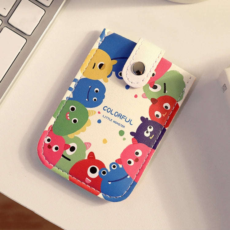 Pull-out Multi-card Slot ID Card Holder  Large Capacity Cartoon Card Bag, Color: Colored