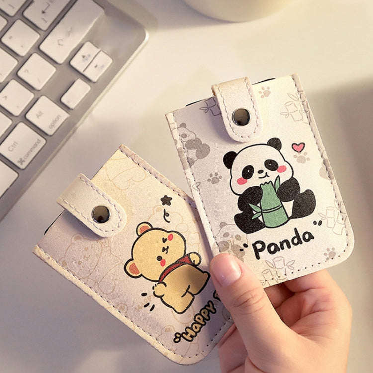 Pull-out Multi-card Slot ID Card Holder  Large Capacity Cartoon Card Bag, Color: Yellow