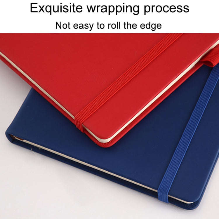 A5 Business Office Strap Notebook Students Diary Recording Notes(Silver)