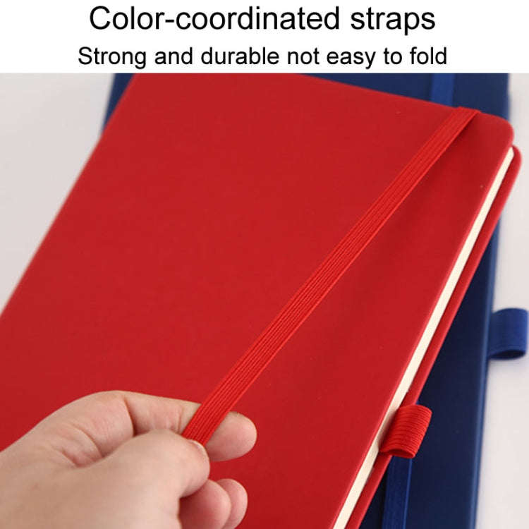A5 Business Office Strap Notebook Students Diary Recording Notes(Silver)