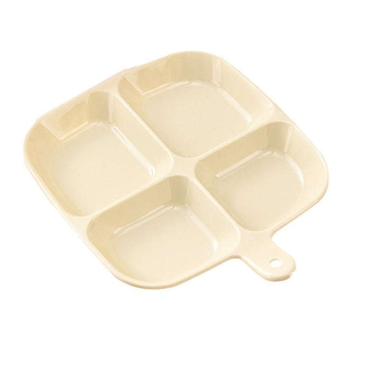 Multipurpose Quad Compartment Side Dish Kitchen Storage Spice Tray(Cream White)