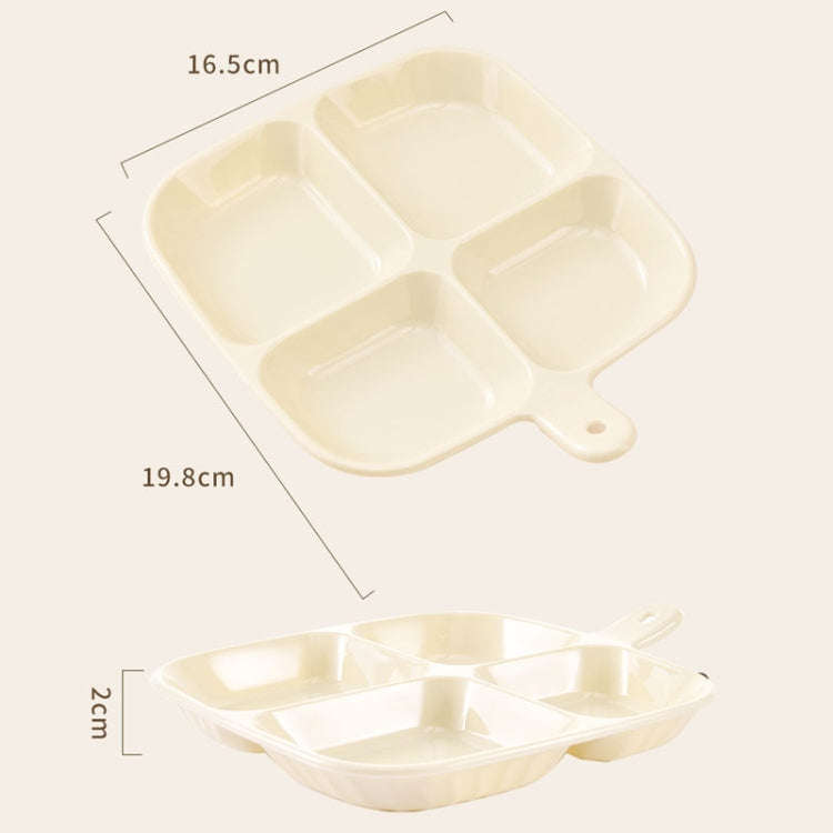 Multipurpose Quad Compartment Side Dish Kitchen Storage Spice Tray(Transparent Gray)