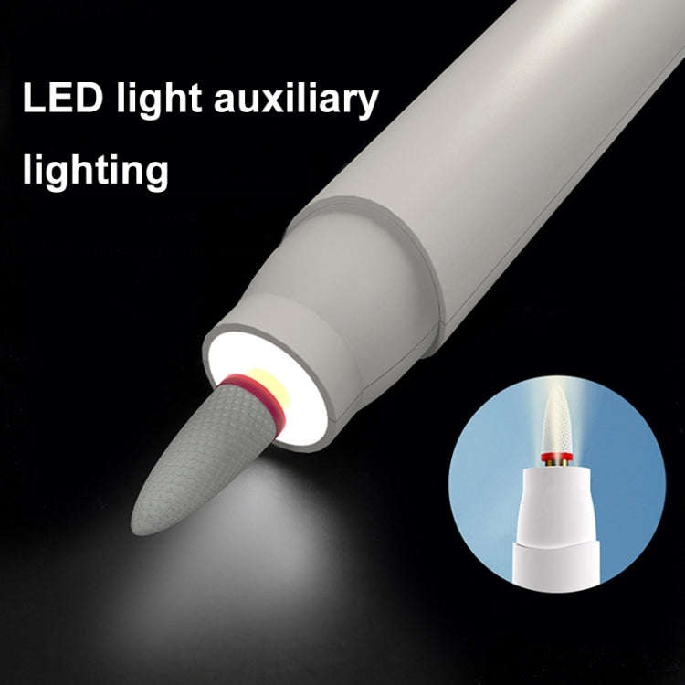 HX-10 LED Digital Display Multifunctional Nail Polisher Polishing and Exfoliating Manicure Tools(...