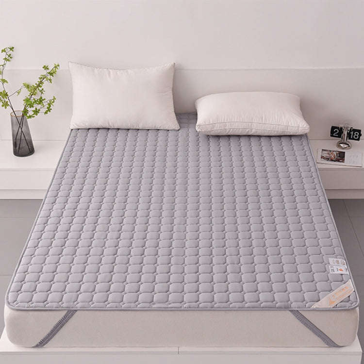 Soft And Breathable Soybean Cotton Thickened Non-Slip Mattress Pad, Size: 200x220cm(Square-Gray)