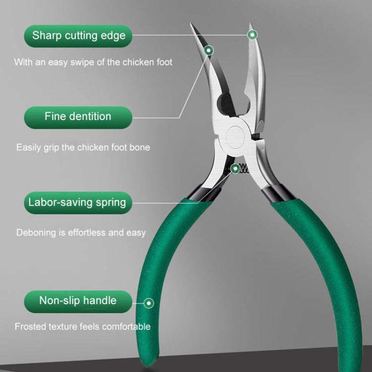 Chicken Claw Boning Tool Boning Knife Chicken Feet Bone Removal Pliers, Color: Blue