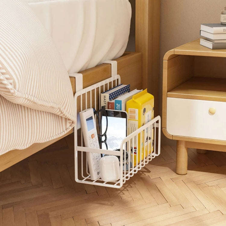 Behind-the-door Hanging Basket Kitchen Condiment Storage Rack Hanging Storage Rack(White)