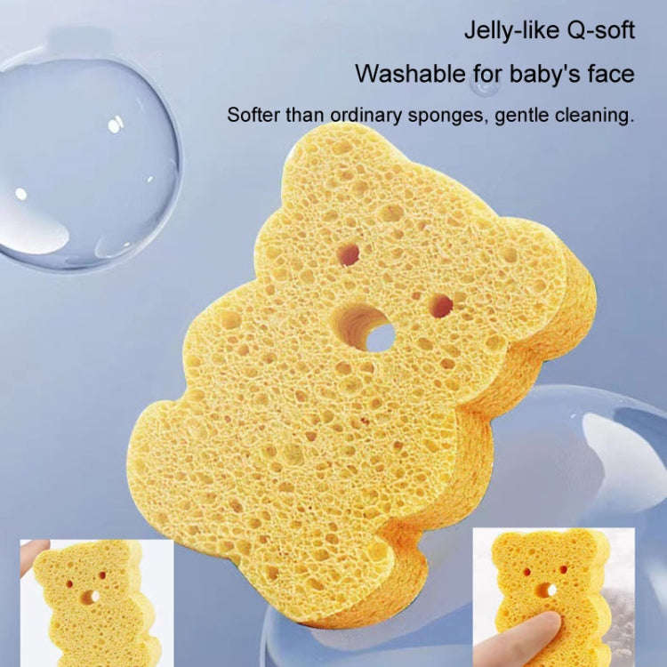 Baby Bathing Wood Pulp Sponge Cute Cartoon Soft Bath Sponge Bath Scrubber, Model: Duck