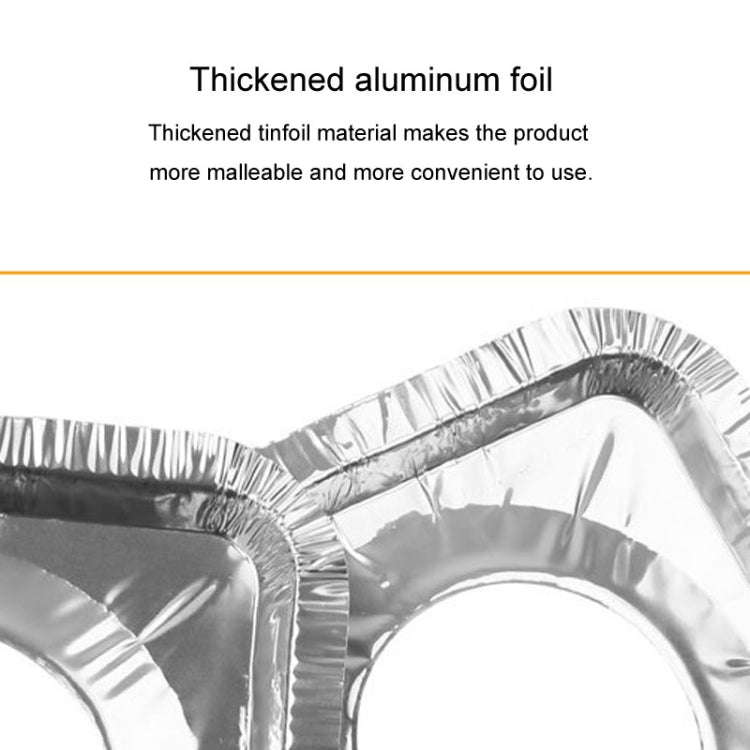 10pcs /Pack Gas Stove Oil-Proof Pad Cooktop Tinfoil Circle Kitchen Aluminum Foil Cleaning Mat, Mo...