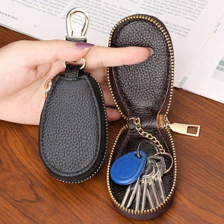 Universal Large Capacity Car Multifunctional Leather Key Storage Bag(Coffee)
