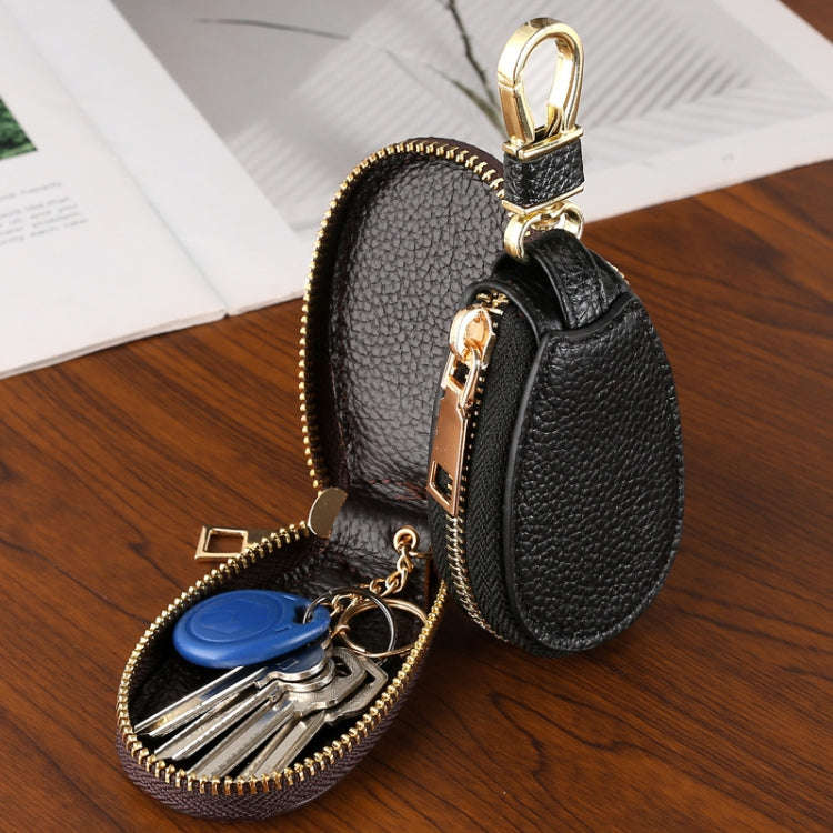 Universal Large Capacity Car Multifunctional Leather Key Storage Bag(Coffee)