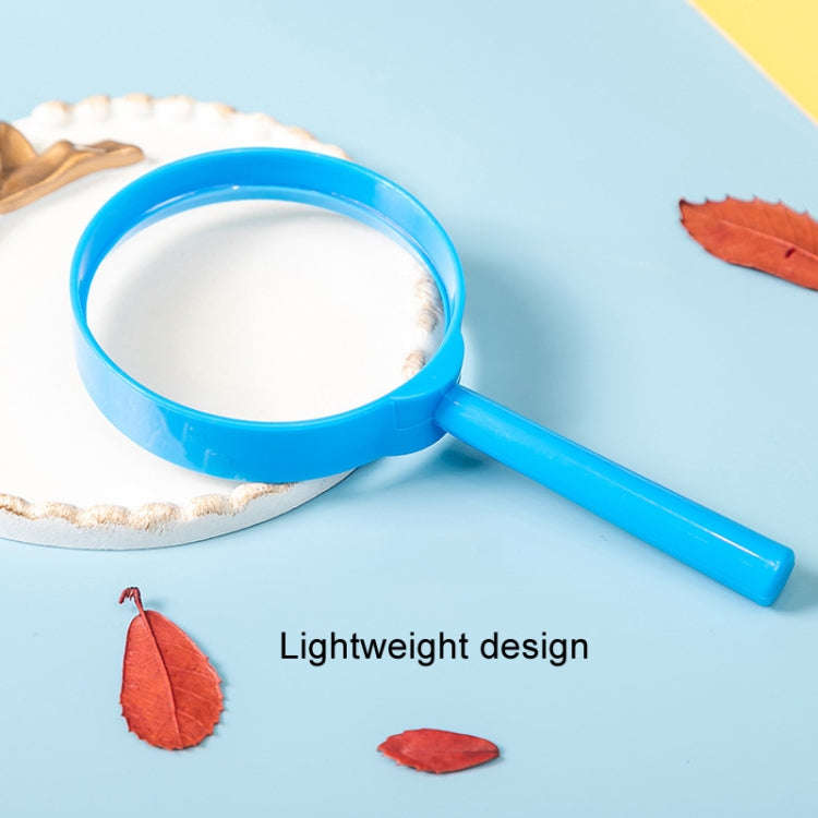 4pcs Children Color Magnifier 60mm Handheld Plastic Magnifying Glass, Color Random Delivery