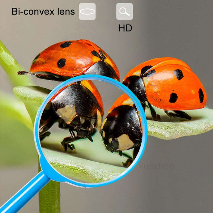4pcs Children Color Magnifier 60mm Handheld Plastic Magnifying Glass, Color Random Delivery