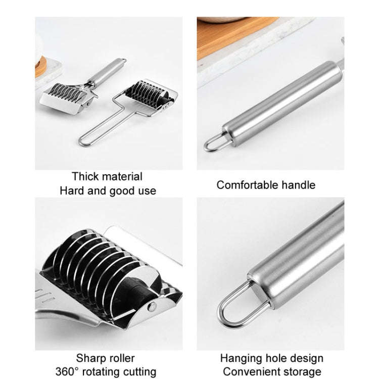 Stainless Steel Roller Noodle Cutter Kitchen Vegetable Onion And Garlic Chopping Tools, Model: SJ-13