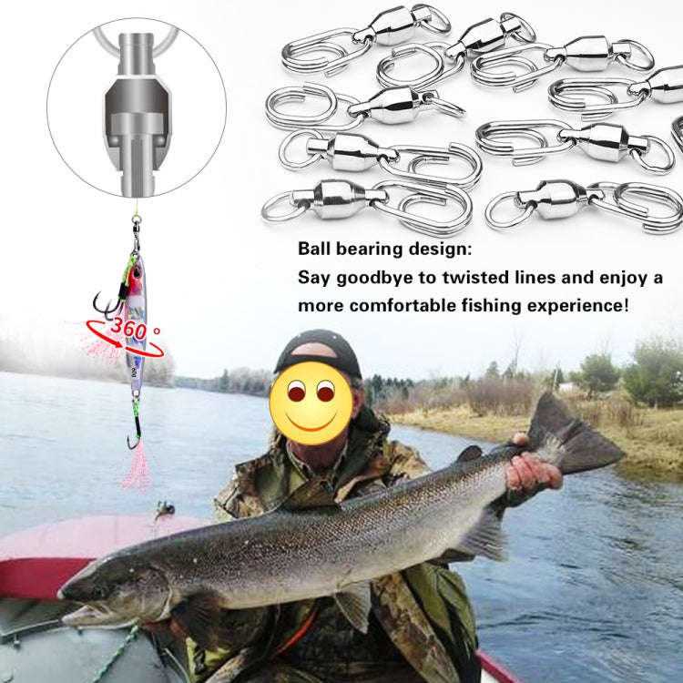 5pcs /Pack PROBEROS DAC006 Lure Baits 8-Type Rings Connector High-Speed Bearing Swivel Oval Pin F...
