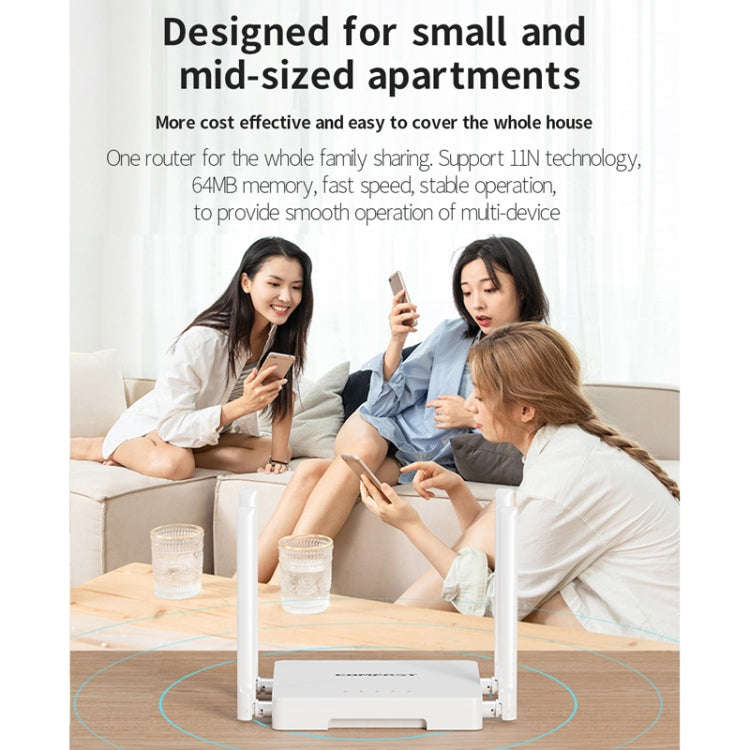 COMFAST CF-N1 V2  300Mbps WIFI4 Wireless Router With 1 Wan + 4 Lan RJ45 Ports,EU Plug