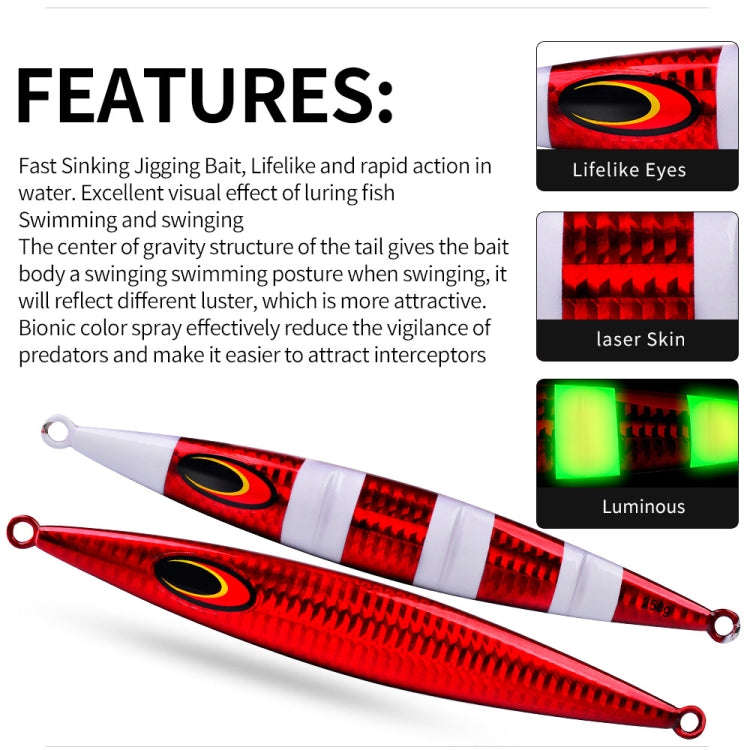 PROBEROS F125 Jogging Steelhead Deep Sea Boat Fishing Lure Rapid Sinking Sea Fishing Fake Bait, S...