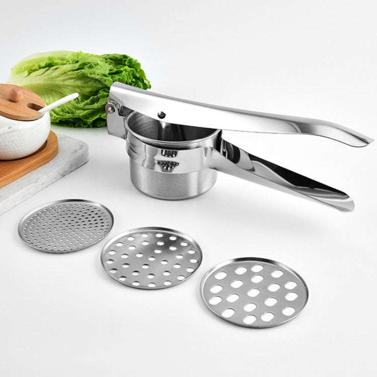 Stainless Steel Potato Press Manual Juicer Vegetable And Fruit Squeezer, Model: SJ-04 Side Hole Red