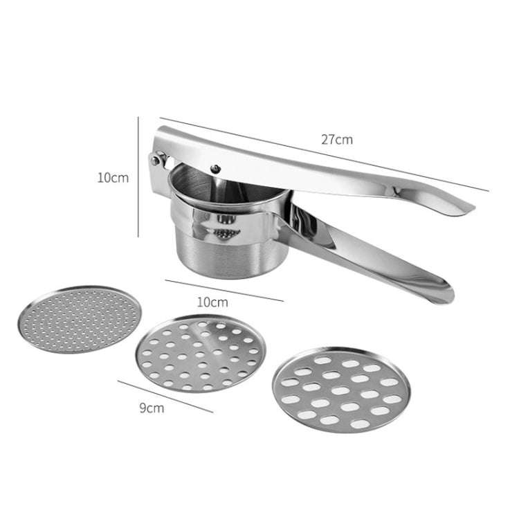 Stainless Steel Potato Press Manual Juicer Vegetable And Fruit Squeezer, Model: SJ-04 Side Hole Red