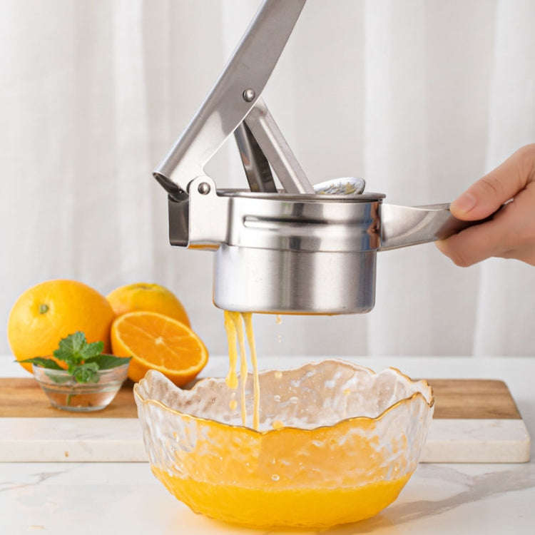 Stainless Steel Potato Press Manual Juicer Vegetable And Fruit Squeezer, Model: SJ-04 Side Hole Red