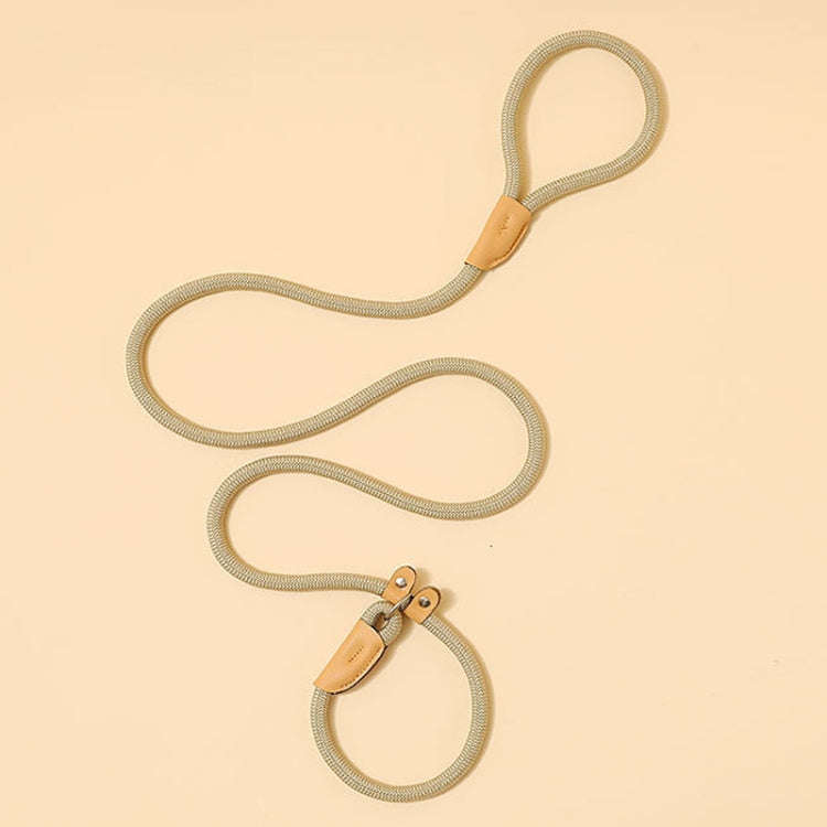 1.5m x 0.8cm Dog Traction Rope Mid Large Dog Universal Safety Buckle Chain Circle(Brown)