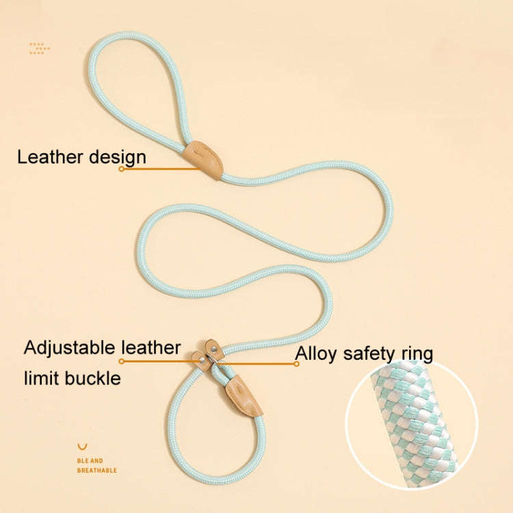 1.8m x 1cm Dog Traction Rope Mid Large Dog Universal Safety Buckle Chain Circle(Brown)