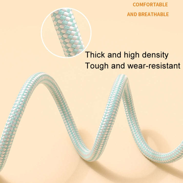 1.5m x 0.8cm Dog Traction Rope Mid Large Dog Universal Safety Buckle Chain Circle(Red White)