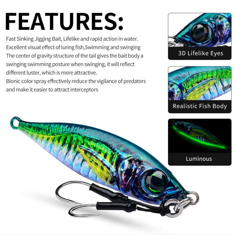PROBEROS LF137 3D Spray Painted Bionic Lure Warp Bass Leader Fish Long Casting Freshwater Sea Lum...