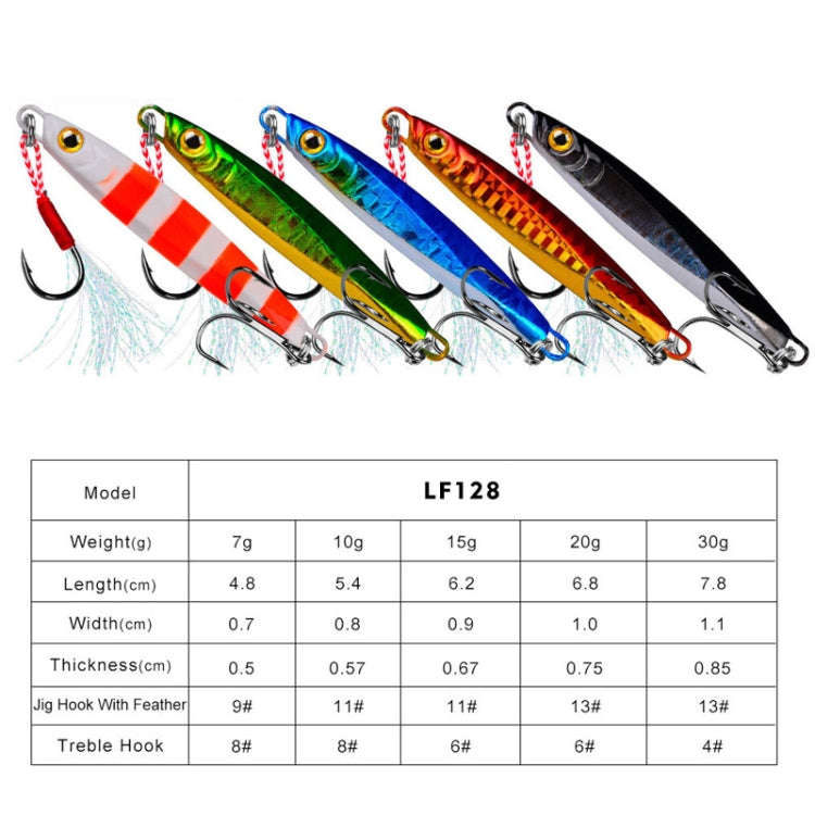 PROBEROS LF128 Long Casting Lure Iron Plate Lead Fish Freshwater Sea Fishing Warp Bass Metal Sequ...