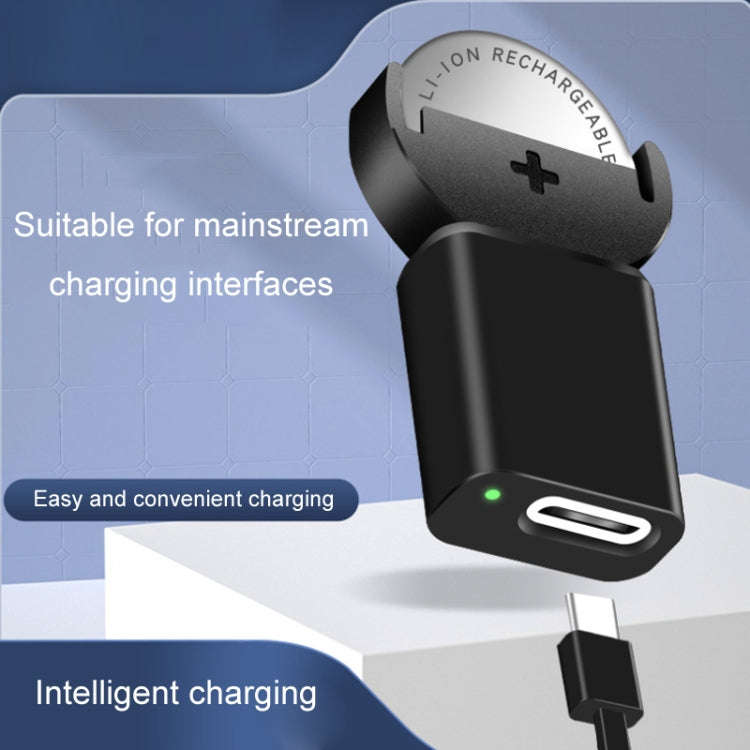 Key Toys LIR2032 Rechargeable Button Battery Charger(Black With Cable)