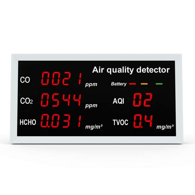 5-in-1 Indoor Home Portable Air Monitor TVOC Formaldehyde Detector(W17 White)