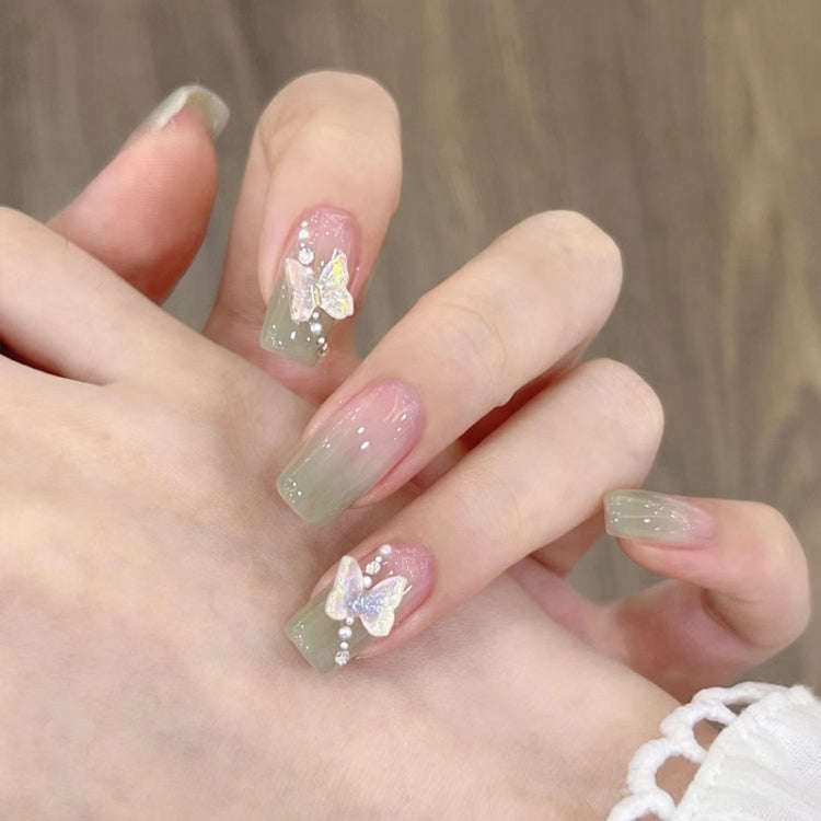 24pcs/box Handmade Nail Glitter Nail Jelly Glue Finished Patch, Color: BY1089(Wear Tool Bag)