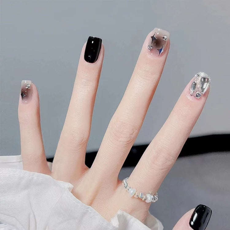 24pcs/box Handmade Nail Glitter Nail Jelly Glue Finished Patch, Color: BY1050(Wear Tool Bag)